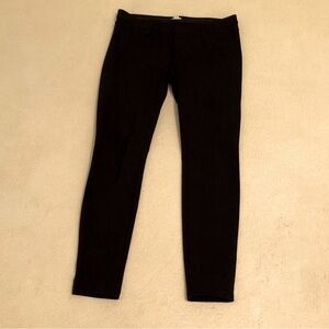 J. Crew slim black ponte pants. Size 10
